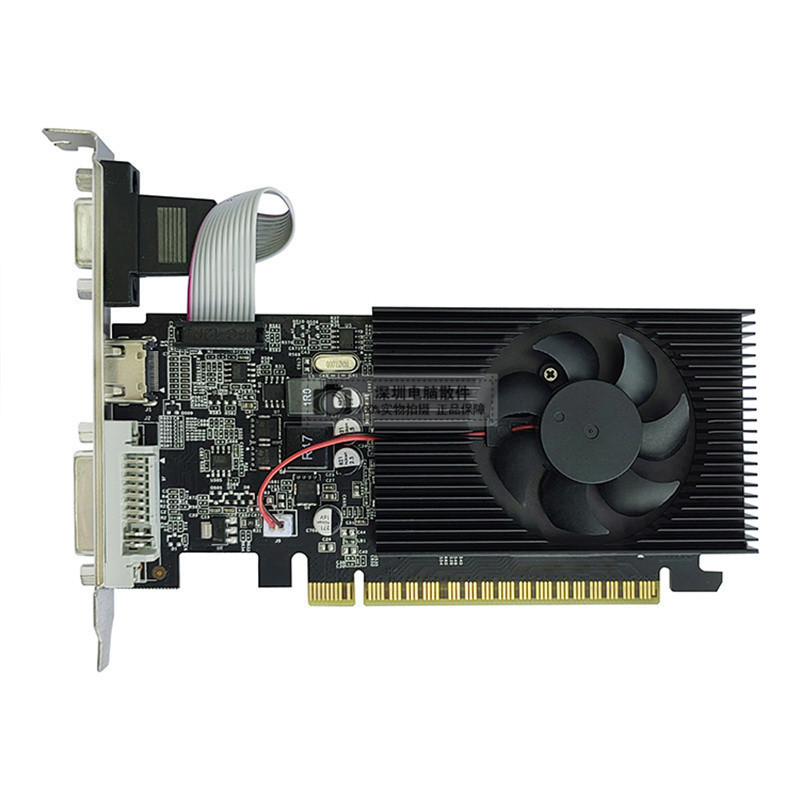 ♞【關注立減】全新GT730 4g 740 2G DDR3小機箱亮機電腦顯卡610 210 1G刀卡半高