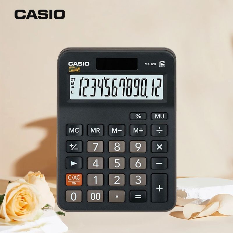 Casio卡西歐小算盤 MX-12B太陽能12位數 臺式學生商務辦公