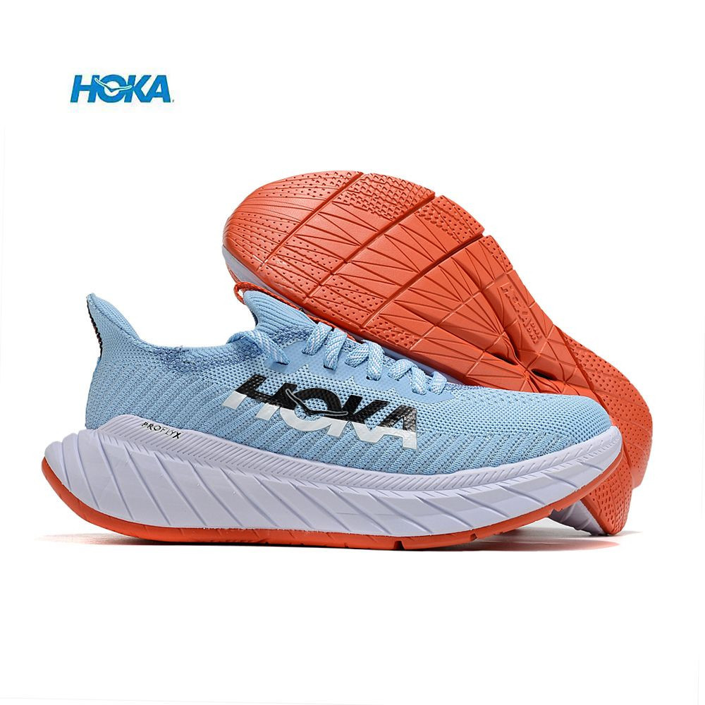 2023現貨 HOKA ONE CARBON X3 男女鞋跑步鞋藍橙
