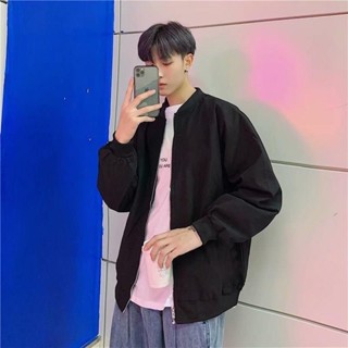 新品 男士外套春秋款新款韓版潮流緊身休閒棒球上衣服秋季連帽夾克