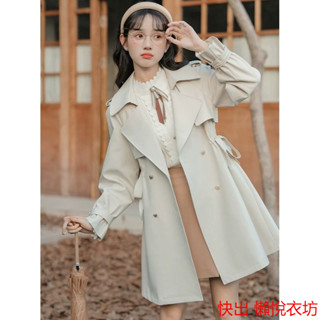 【懶悅衣坊】 小個子法式氣質通勤風衣外套女裝2025新款秋季英倫風韓版寬鬆大衣 大尺碼 顯瘦 網紅款 設計款 寬鬆