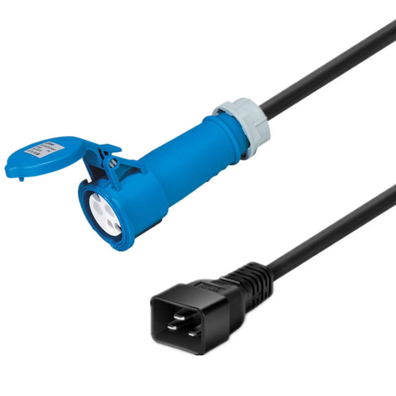 -破價.下殺- IEC309藍色工業插頭16A 32A轉IEC320 C20 UPS/PDU電源線3*2.5平方