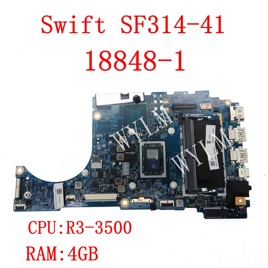♞,♘18848-1 R3-3500 CPU 4GB-RAM 筆記本電腦主板適用於宏碁 Swift 3 SF314-41