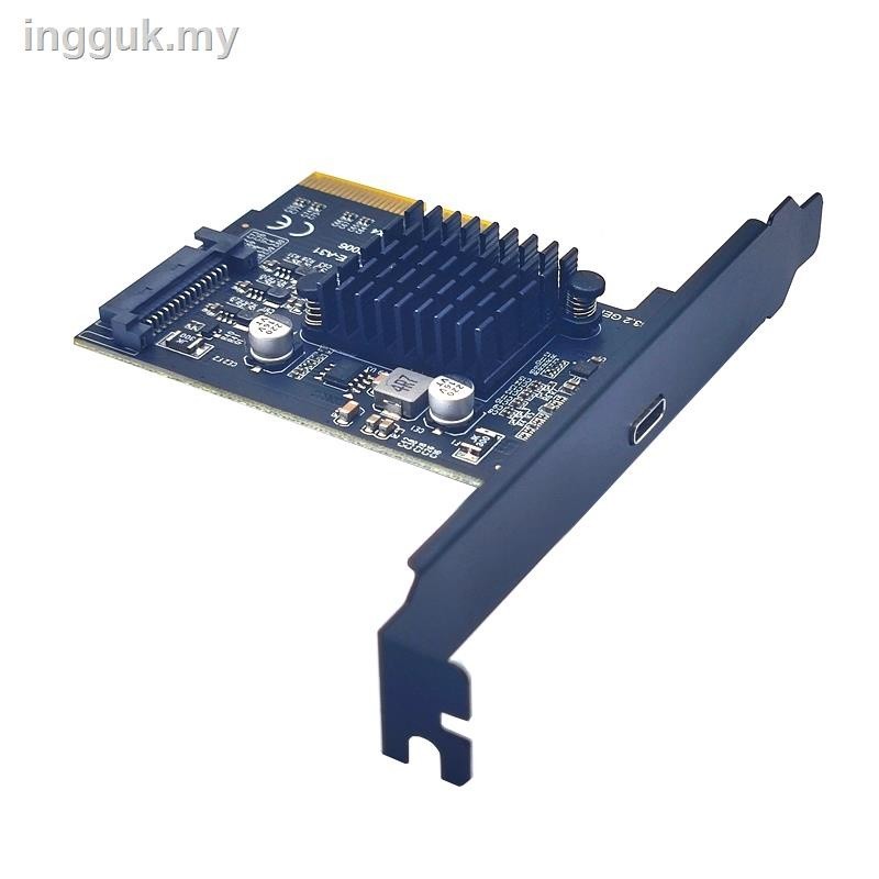 ♞,♘(新)USB3.2擴展卡GEN2x2 20gbps PCI-E 4X轉TYPE-C祥碩ASM3242芯片