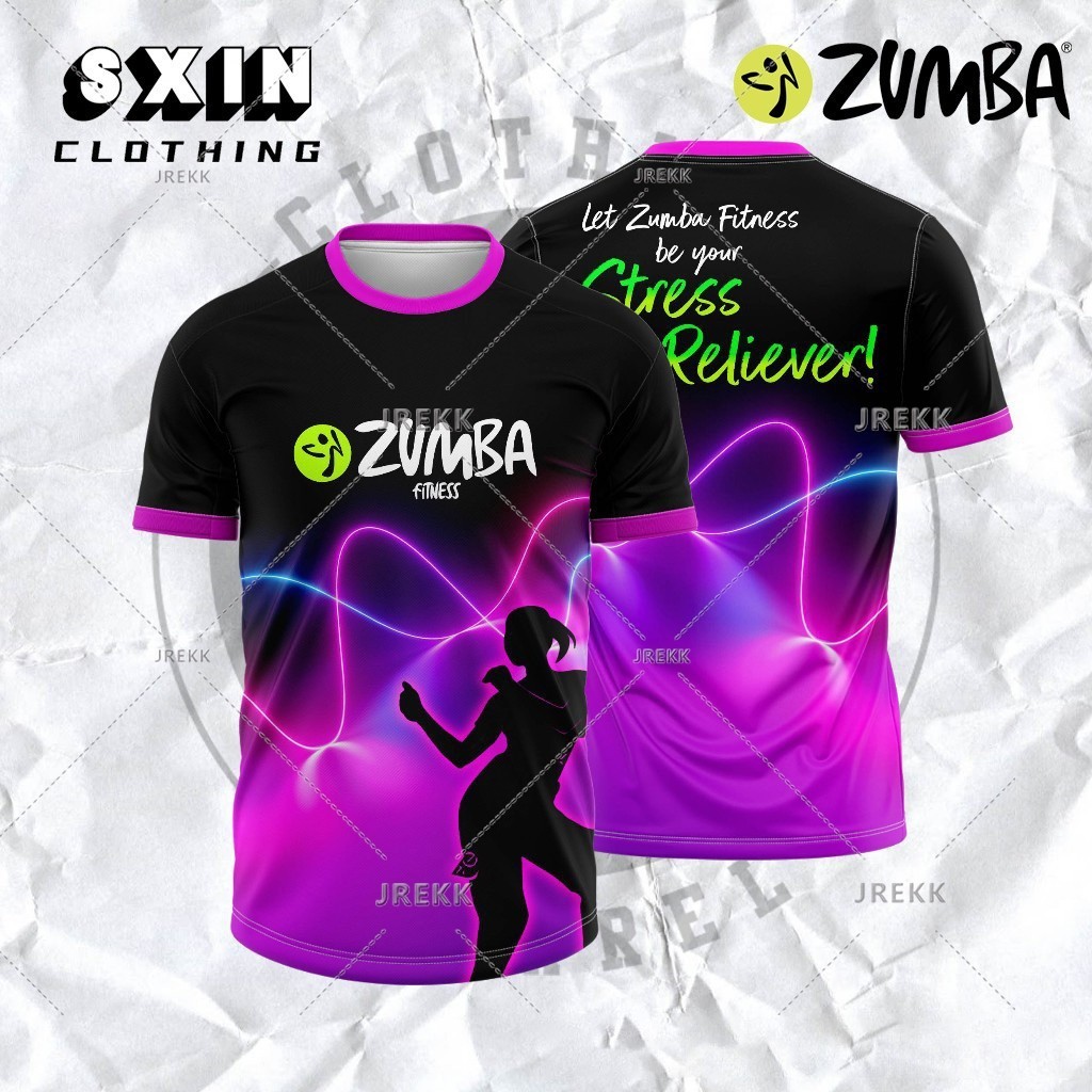 [免費定制編號和名稱] Zumba 健身套裝新設計紮染 t 恤女士男士加大碼彩色 Dryfit 寬鬆版型中性漂移球衣 t