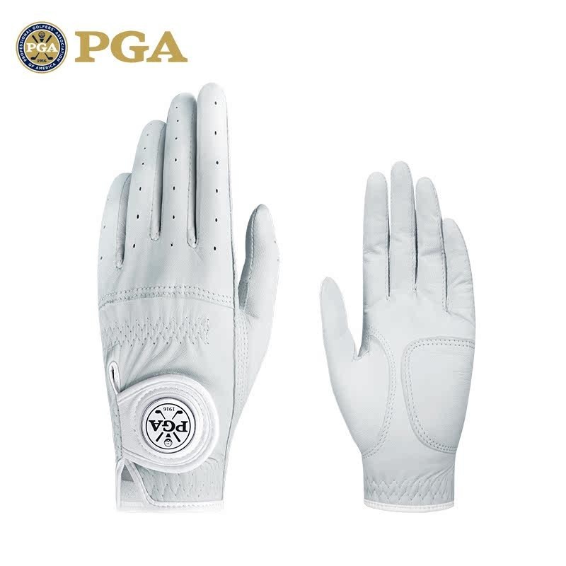 美國PGA 進口羊皮 高爾夫手套女 女士真皮手套 柔軟舒適 左右雙手
