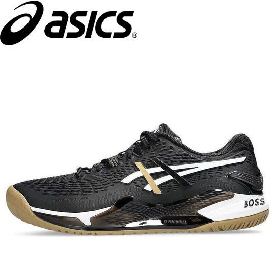 亞瑟士 (男士女士版) Asics Gel-Resolution 9 x Hugo Boss Camel 黑色舒適防滑專