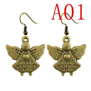 天使之翼耳環飾品工藝品珠寶耳環尺寸 18x19 毫米