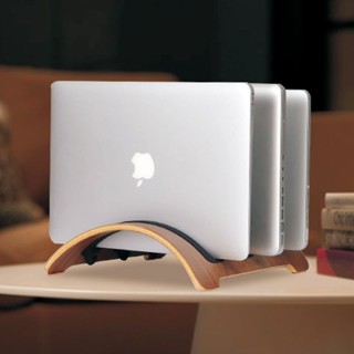 ♞,♘適用於蘋果筆記本macbookpro支架立架底座筆記本macbook pro支架木製多槽位收納豎立式桌面電腦13