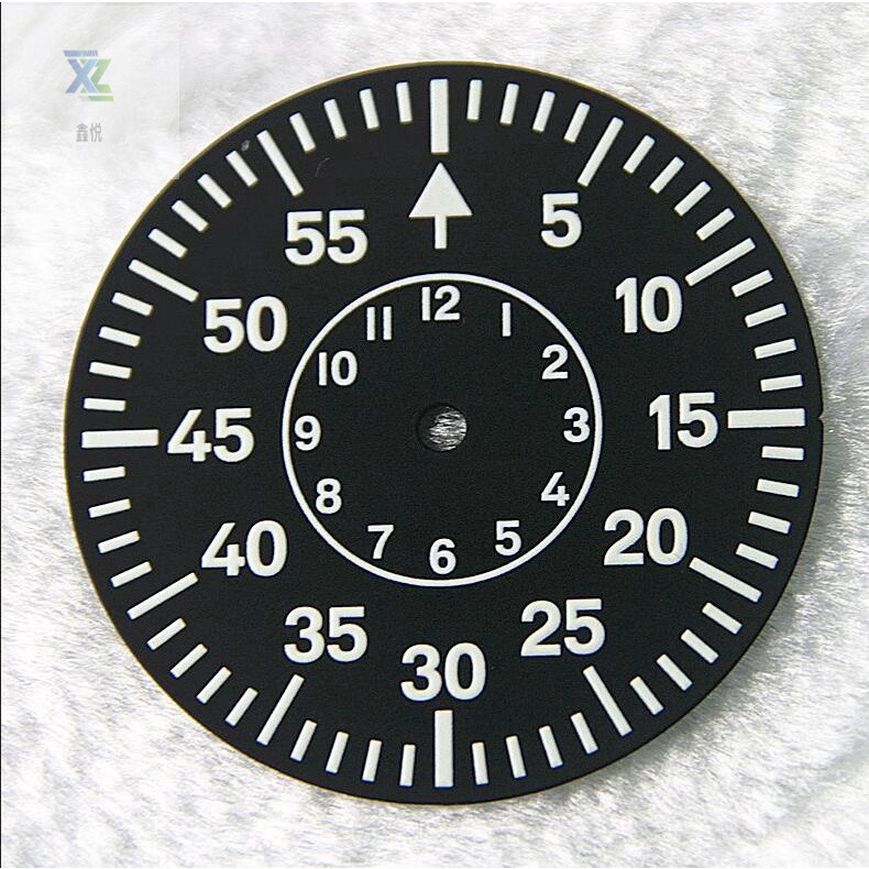 c當天出 38.9 毫米手錶錶盤綠色夜光錶盤適用於 ETA 6497 6498 ST36 的手錶錶盤