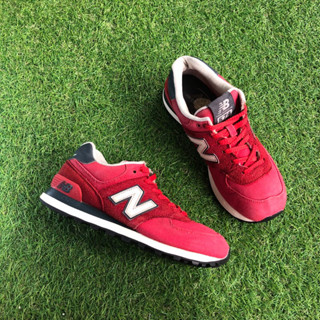 紐巴倫 New Balance New Balance NB 574 紅色灰色白色運動鞋 Preloved