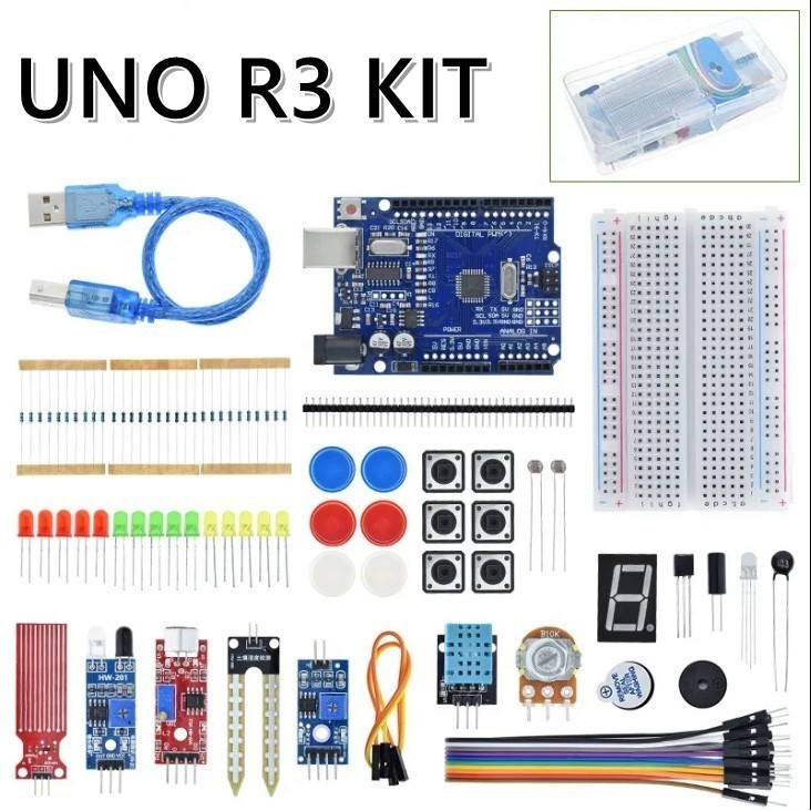 ♞,♘Arduino Uno Set R3 DIY 套件的基本入門套件 - R3 板/麵包板 + 零售盒