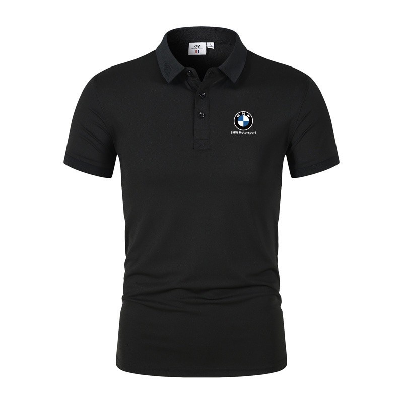 BMW 寶馬男士休閒 Polo T 恤高爾夫襯衫夏季辦公室商務時尚 Polo 衫高爾夫上衣