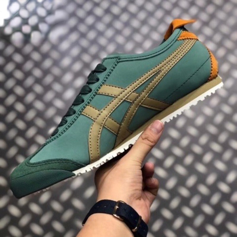 亞瑟士 (查看產品說明) Onitsuka tiger ASICS Tigre Mexico 66 繫帶皮鞋男女綠色運動