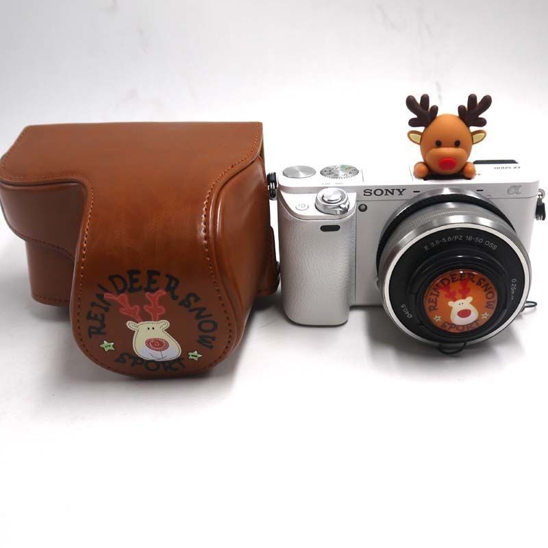 [相機配件] 麋鹿可愛相機包適合佳能索尼A6400A6100A6000M200M50M6保護套殼