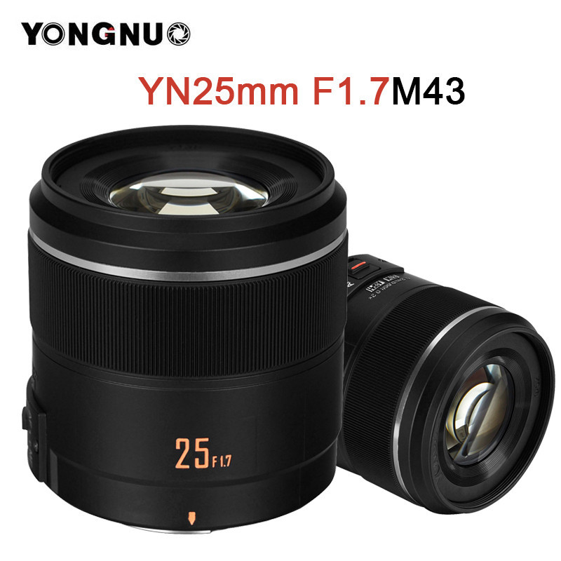 OLYMPUS 國際牌 永諾 YN25mm 25mm F1.7 適用於 M4/3 卡口相機鏡頭大光圈 AF/MF 定焦鏡