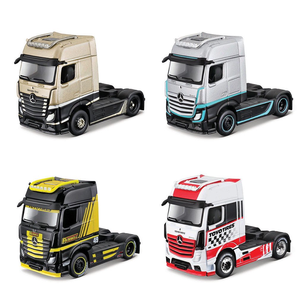 美馳圖1:64貨櫃拖車頭卡車運輸車仿真合金拖車汽車模型玩具