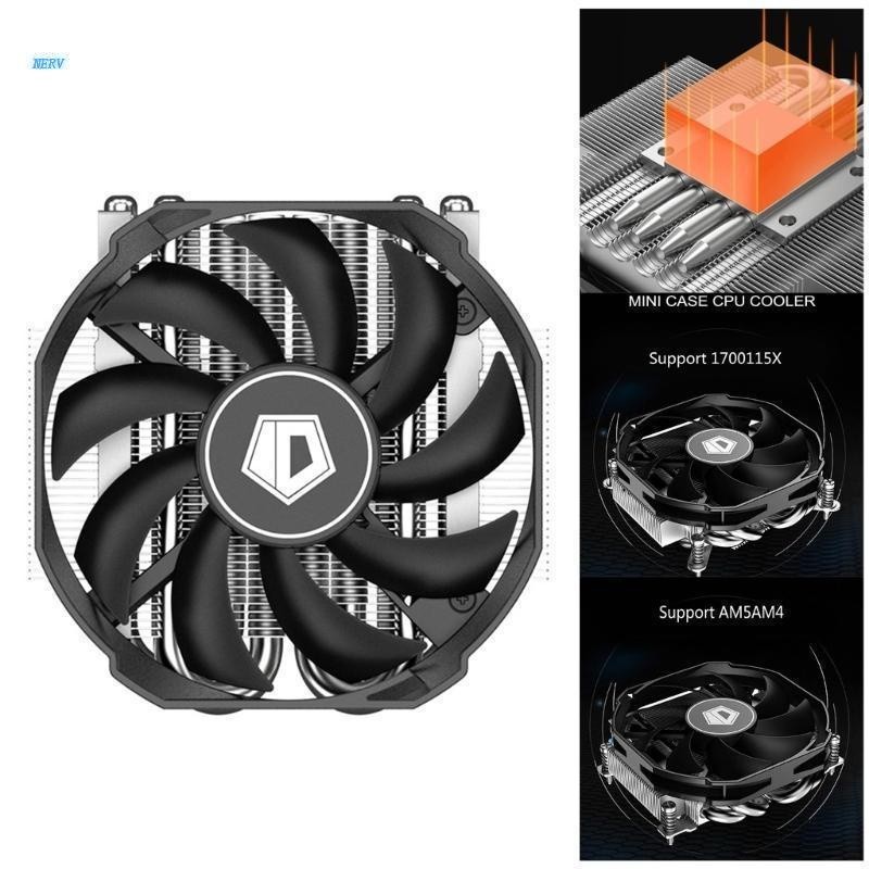 ♞Nerv ID-Cooling IS-30 薄型 30mm 超薄 CPU 散熱器 4 熱管冷卻風扇,適用於 Intel