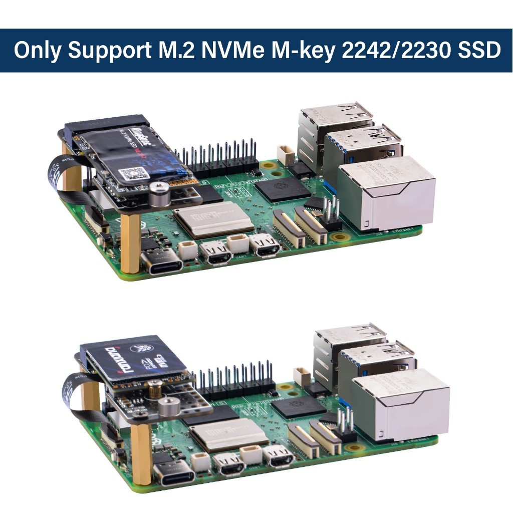 ♞適用於 Raspberry Pi 5 的 52Pi N10 Tiny NVMe SSD 適配器板