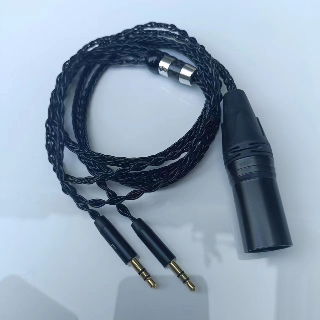 適用天龍D7100 D7200頭戴耳機音頻線卡侬頭鍍銀線T1 T5 T5P音頻線 f8d