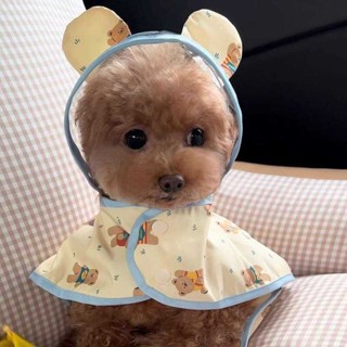 【catbeauty寵物館】 可愛小熊狗狗雨衣中小幼型犬全包泰迪比熊防水雨披斗篷防水衣服