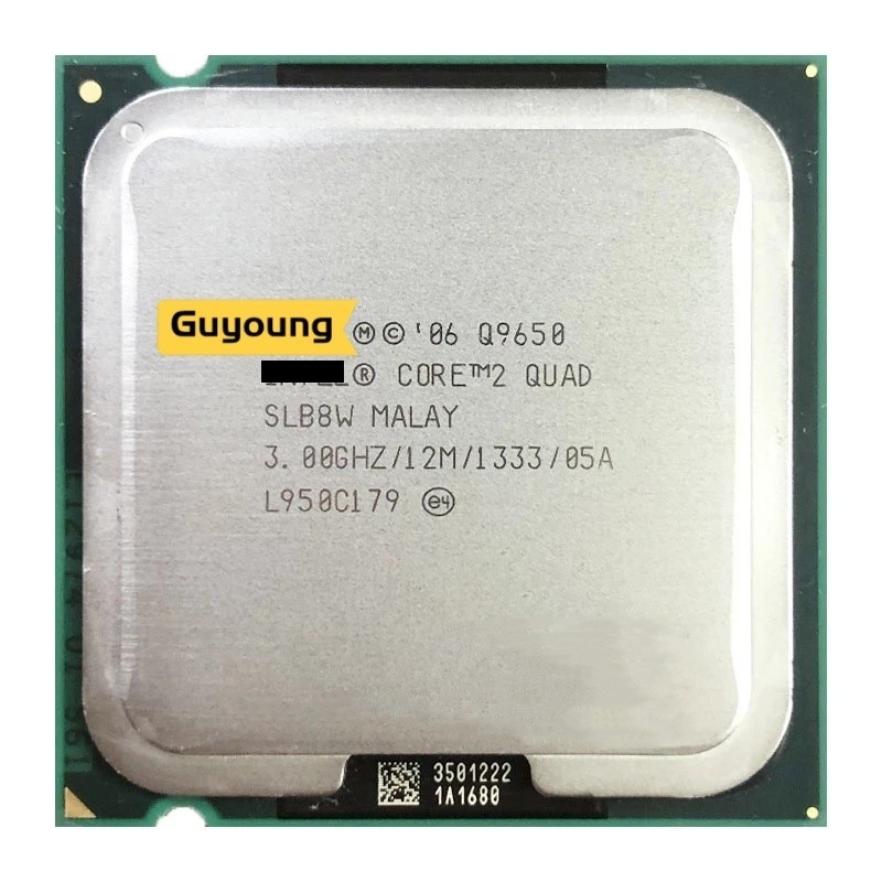 ♞,♘Yzx Q9650 Core 2 Quad 3.0 GHz 四核四核 CPU 處理器 12M 95W LGA 77