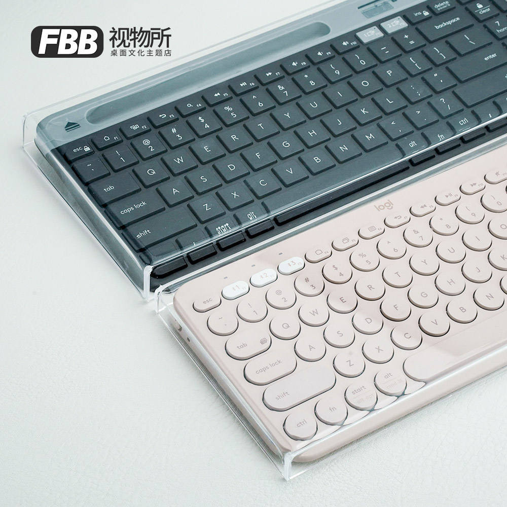 FBB視物所羅技K380鍵盤防塵罩透明亞克力一件式熱彎K580鍵盤膜手託