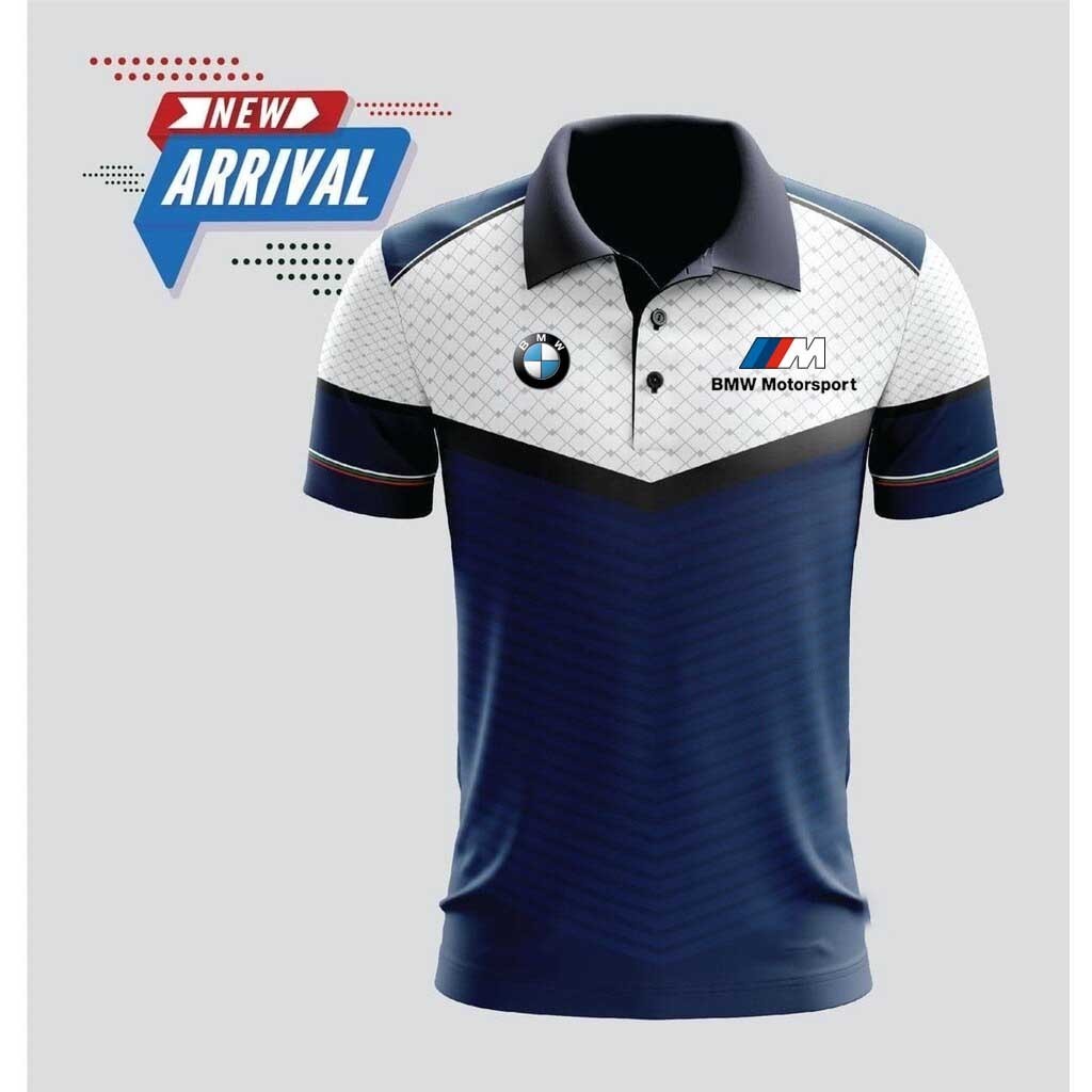 男士 Polo 衫 BMW 風格 Polo 衫 2024 新款男士運動戶外球衣速乾透氣 T 恤