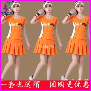 2025新款啦啦隊服 現貨速發 廣場舞鬼步舞服裝套裝 排汗透氣棉短袖運動服 熱賣跳舞表演服 女團訓練服推薦