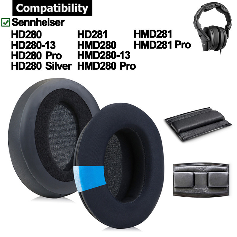 Sennheiser HD280 銀色 HD281 HMD280-13 HMD281 Pro 耳機耳墊耳墊海綿耳罩冷卻凝
