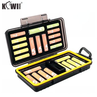 ♞,♘,♙KIWI fotos 電池收納盒帶電量檢測機 5號 7號 AA AAA電池 24粒裝大容量便攜閃光燈電池保護盒