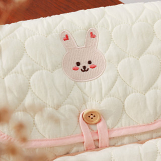 OB嚴選 可愛小熊兔兔刺繡嬰兒摺疊隨行尿布墊 《MZ0005》