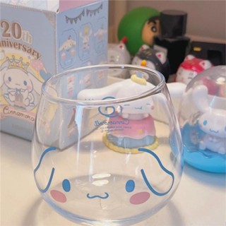 三麗鷗玻璃杯 可愛簡約透明水杯 可愛飲料冰淇淋杯