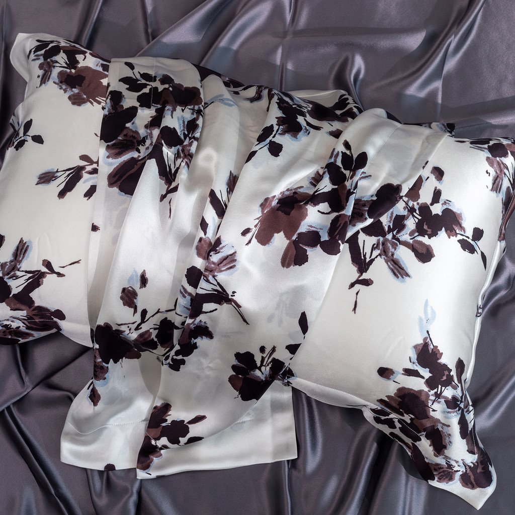 夏季冰涼真絲枕套48*74cm桑蠶絲枕套一對單隻裝素色涼爽枕頭套