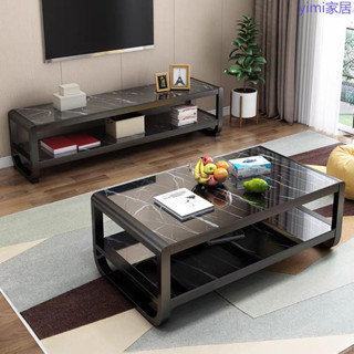 電視櫃茶几組合套裝簡約現代客廳家用電視桌子強化玻璃簡易電視櫃