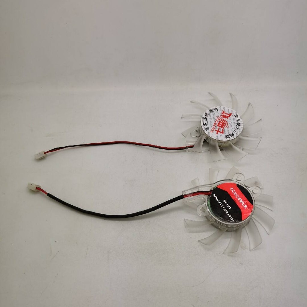 散熱風扇 顯卡風扇 替換風扇 臺式電腦6.5cm直徑扇葉靜音透明多孔位2P7010支架顯卡散熱風扇12V