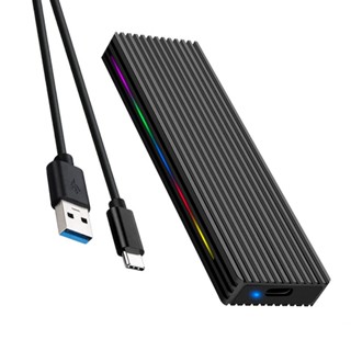 ♞Jmt 鋁製外接硬碟盒硬碟盒適用於 NVMe/SATA NGFF M.2 M 鍵 USB3.1 Type-C 10Gb