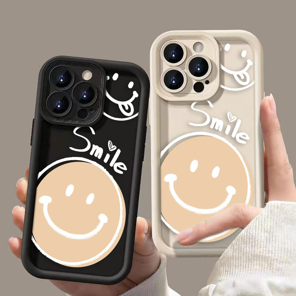 Happy Smile Face Cover 矽膠手機殼適用於 iPhone 14 15 Apple 11 12 13
