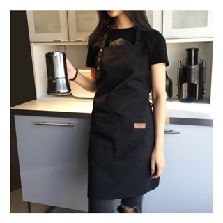 家用廚房高檔咖啡店四季通用防油防污帆布罩衣高質量圍裙