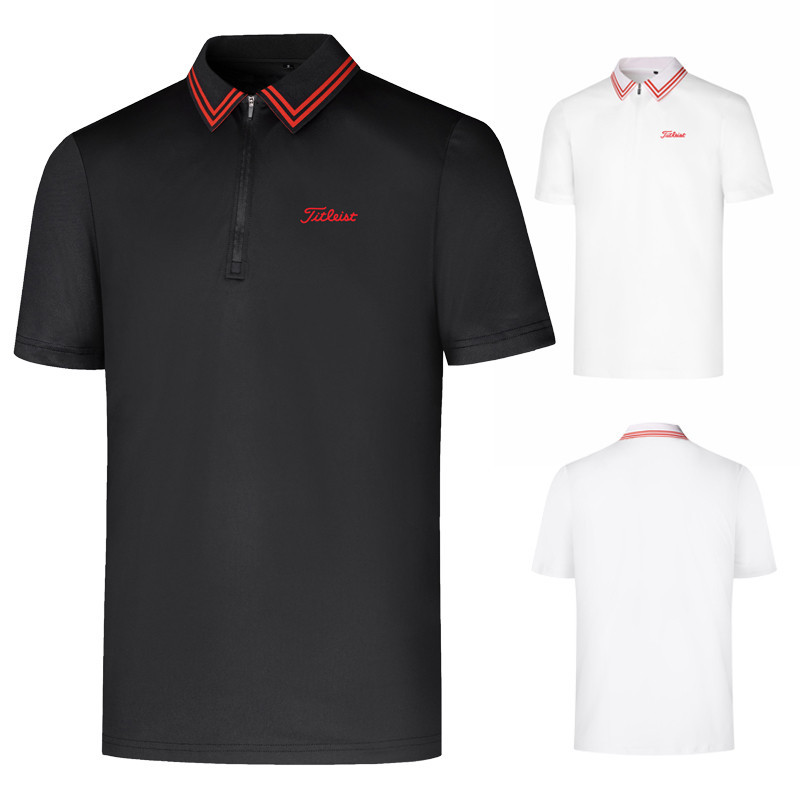 【Titleist】新款高爾夫男士短袖T恤緊身時尚透氣速乾T24026B戶外運動球衣