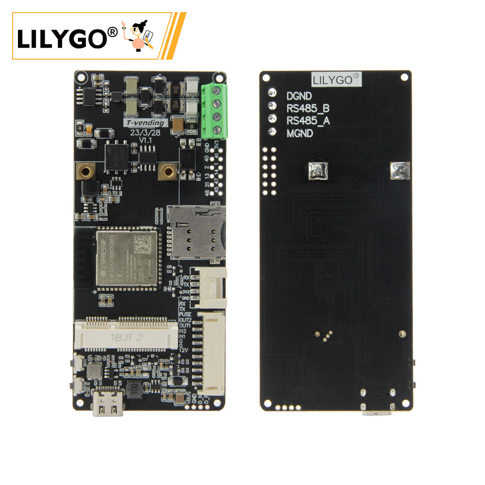 百合® T-vending ESP32-S3物聯網開發板集成WiFi藍牙RS485 PCIE接口支持T-PCIE SIM