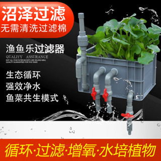 現貨速發 魚缸過濾器沼澤過濾盒自製 diy過濾週轉箱過濾箱魚池魚菜共生系統