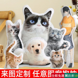 精選 可愛貓咪狗來圖定製異形抱枕DIY禮物靠墊3D 照片定做靠枕動漫腰枕車用頭枕ins日韓風 EJUR uhg