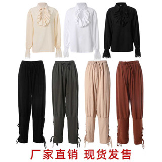 中世紀男士演出服 西部男款服裝遊客cos扮演服海盜褲 037