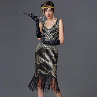 Cosplay 角色扮演 1920S流蘇連衣裙蓋茨比舞會舞臺表演服裝
