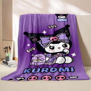 特大號三麗鷗 Kuromi 法蘭絨蓬鬆毯子柔軟被子加厚毛絨毯子卡通 My Melody 沙發毯子兒童