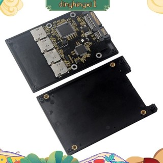 ♞,♘2.5寸4 TF轉SATA轉接卡,自製SSD固態硬盤,適用於Micro-SD轉SATA組RAID卡dinghing