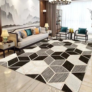 現代簡約ins客廳茶几沙發臥室滿鋪大地毯地墊北歐幾何地毯