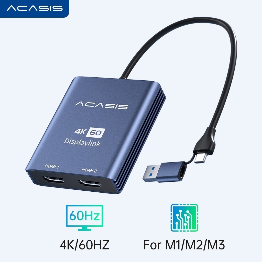 ♞,♘Acasis Displaylink 對接加長鏡面模式三屏顯示兼容Windows、Macbook M1/M2系統t