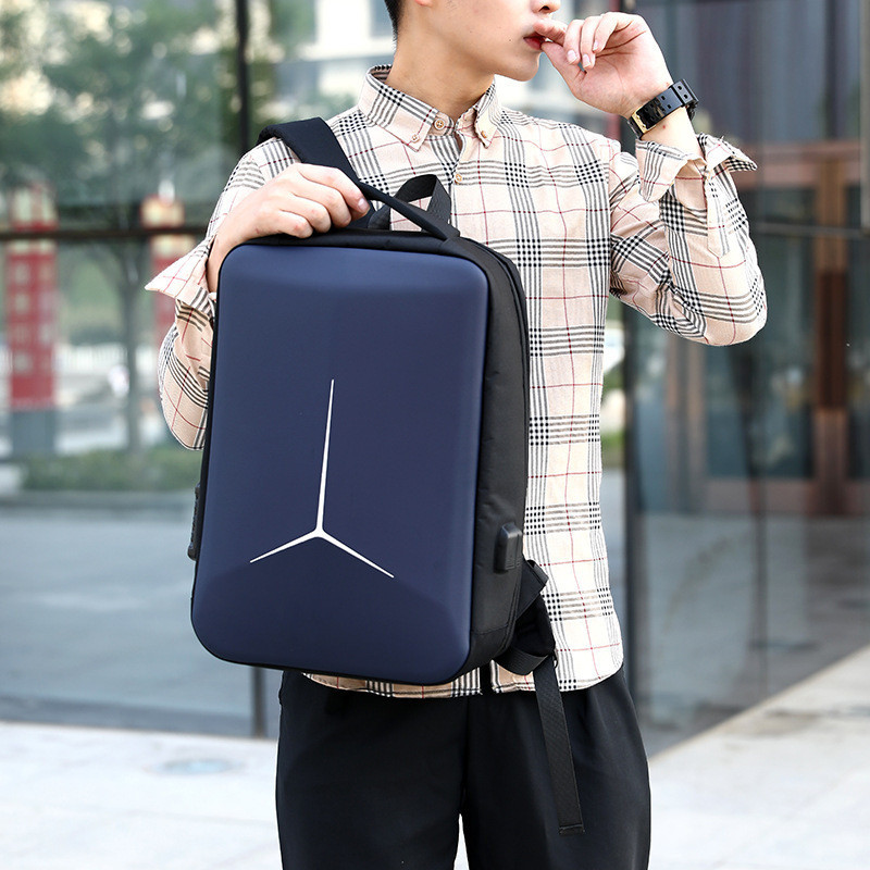 【現貨速發】 新款硬殼17.3寸筆電包男女士通用後背包大容量防水學生書包